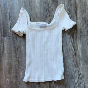 Urban Outfitters White Half Blouse